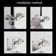 thumbnail image 2 of 4pcs Cabinet Door Hinges Repair Plate Durable Stainless Steel Hinge Tools, 2 of 5