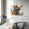 thumbnail image 4 of Orinice Wayne the Cat &amp; Pipa Canvas Wall Art Kitchen Art Cloth Living Room Pictures Wall Modern Decoration 20''X16'' 20x16in, 4 of 6