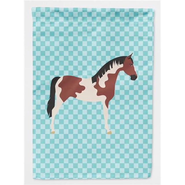 Carolines Treasures BB8081GF Pinto Cheval Bleu Check Drapeau Jardin Taille