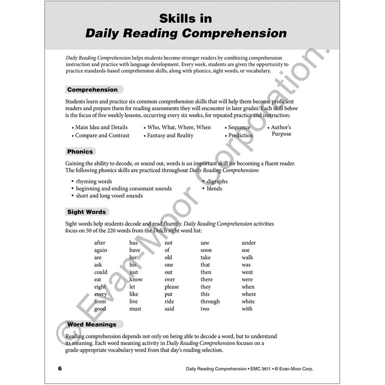 Amazon.com: Daily Reading Comprehension Grade 6 (Chalkboard