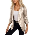 thumbnail image 4 of QHFBli Women Sequin Jacket Glitter Sparkle Open Front Casual Long Sleeve Blazer Coat, 4 of 9