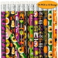 thumbnail image 3 of JOYIN 144 Pieces 24 Pack Assorted Halloween Themed Stationery Kids Gift Set Trick Treat Price Party Favor Toy Including Halloween Pencils, Rulers, Stickers, Stamps and Erasers in Trick or Treat Bags, 3 of 7
