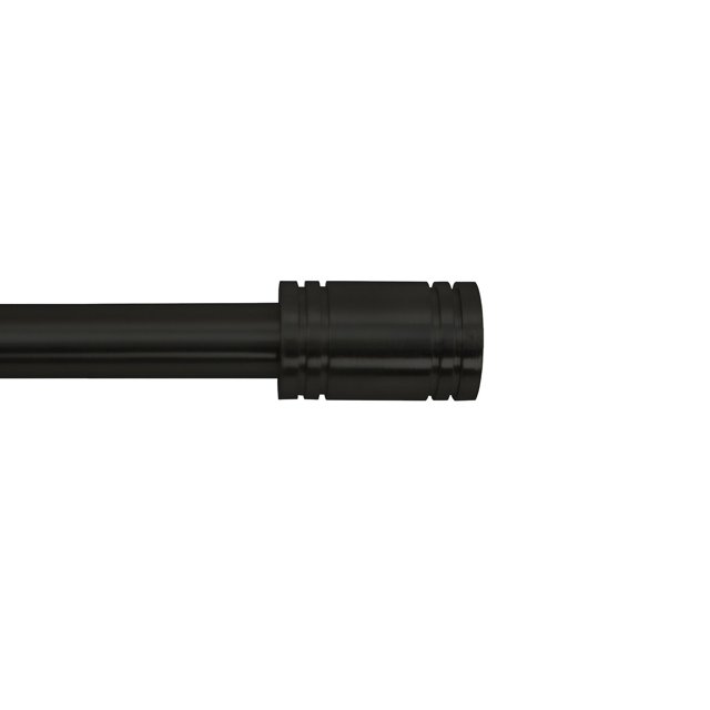 Versailles - Lexington Ringlets Curtain Rod Set, Adjustable Length from 86" to 144", Black