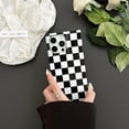 thumbnail image 6 of Black White  Checkered Case for iPhone 15 Pro Max,Classic Aesthetic Retro Checkerboard Slim Shockproof Glossy Funda Para Women Men Girls Cover(iPhone 15promax 6.7"), 6 of 9