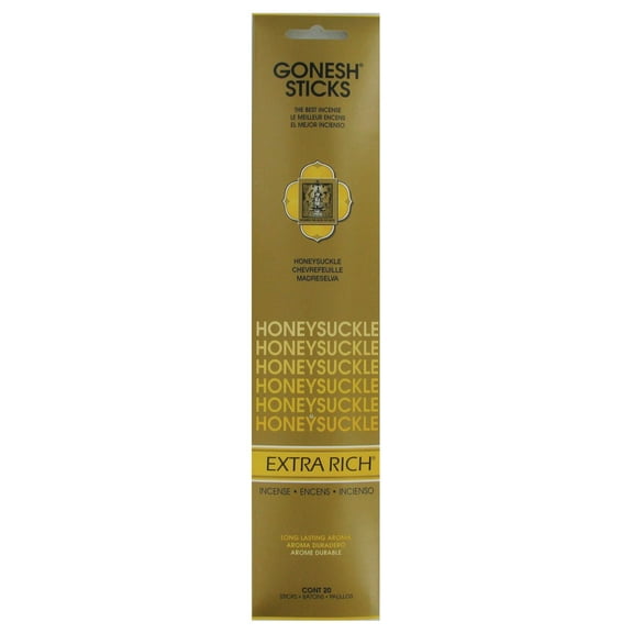Gonesh Extra Rich Honeysuckle Incense Sticks, 20/PK