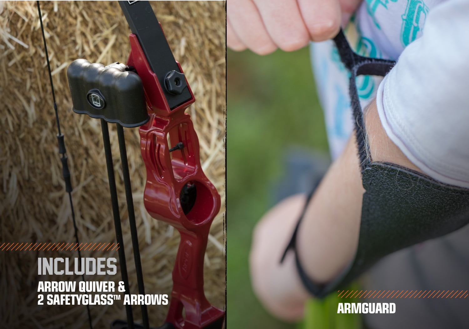 Bear Archery Flash Youth Bow Set for Ages 11+, Red