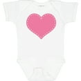 thumbnail image 3 of Inktastic Pink Heart (Stitch Border) Girls Baby Bodysuit, 3 of 5