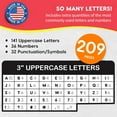 thumbnail image 4 of 209 Pcs 3" Bright Bulletin Board Letters & Numbers, Capital, Numbers, Punctuation, US Made Card Stock Punch Out Letters for Poster, Bulletin Board, Classroom - Precut, 4 of 9