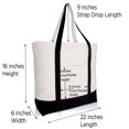 thumbnail image 3 of DALIX Personalized Tote Bag Monogram Black - L, 3 of 4