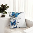thumbnail image 5 of Wukai Blue Flying Butterflies Premium Polyester Fleece Pillow Covers with Hidden Zipper Closure,Luxuriously Soft and Durable-20"x20", 5 of 7