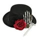 thumbnail image 5 of Sombrero de copa Steampunk jinwen con Mano de esqueleto flor y engranajes, 5 of 8