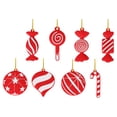 thumbnail image 4 of Juego de adornos para árbol de Navidad, adornos colgantes para árbol de Navidad, manualidades colgantes navideñas 8 piezas estilo A., 4 of 9
