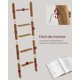 thumbnail image 4 of VASAGLE Toallero de 5 Niveles, Estante para Toallas y Mantas, Organizador Escalera, Almacenamiento y Decoración, Marrón Miel, 4 of 5