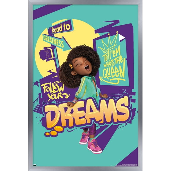 Karma's World - Follow Your Dreams Wall Poster, 14.725" x 22.375", Framed