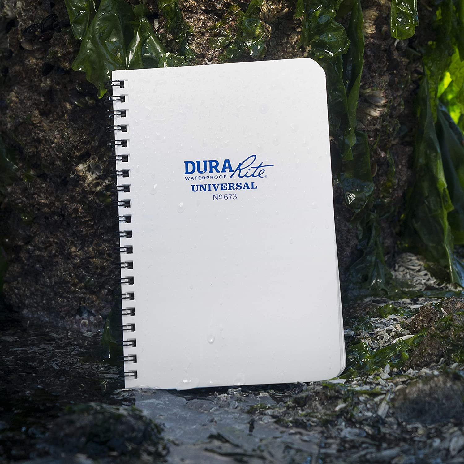 DURARITE White Cover Rite in the Rain Waterproof 4 5/8 x 7 No. 673 Side-Spiral Notebook Universal Pattern