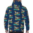 thumbnail image 7 of Lsque Skateboard Rides Cartoon Lobster Pattern Casual Men's Hoodie,Hooded Sweatshirt with Kangaroo Pocket,Pullover Hoodie-XX-Large, 7 of 7
