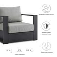 thumbnail image 6 of Modway Tahoe Fabric & Aluminum Outdoor Armchair in Gray (Set of 2), 6 of 7
