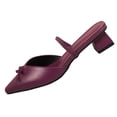 thumbnail image 2 of RoamHome Women's Slingback Pumps Low Block Heel Pointed Toe Mules with Bow Summer Spring Dressy Casual Comfortable Slip-On Office Daily Party Wedding Shoes, 2 of 9