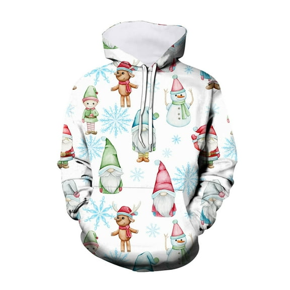 JIKNTTR Kids Boys Girls Hoodie Pullover Autumn Winter Christmas Hooded Sweatshirt Santa Print Casual Hoodies Cartoon Outerwear With Pocket Cute Boys' Sweatshirt