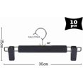 thumbnail image 3 of 10 Pcs Pants Hangers, Clip Hangers, Plastic Hangers, Pant Hangers With Clips, Strong Non-slip Clips, For Skirts, Jeans, Pants (black), 3 of 5