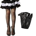 thumbnail image 2 of 2 Pcs Girls Glitter Fishnet Tights Kids Bling Mesh Stockings Sparkle Rhinestone Hollow Out Pantyhose, 2 of 7