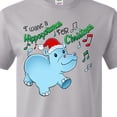thumbnail image 3 of Inktastic I Want a Hippopotamus for Christmas Hippo in Santa Hat T-Shirt, 3 of 4