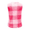 thumbnail image 7 of Sevevn Women's Plaid Print Patch Patchwork Cardigans Pocket Sleeveless Cardigan Coat Tops Hot Pink XXL, 7 of 7