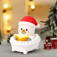 thumbnail image 6 of Desktop Ornament Christmas Snowman Bathtub Reading Night Light Resin Sculpture Festive Home Decoration for All Occasions, 6 of 9