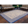 thumbnail image 2 of Safavieh Courtyard Daniel Oriental Indoor/Outdoor Area Rug, Natural/Blue, 8' x 11', 2 of 9
