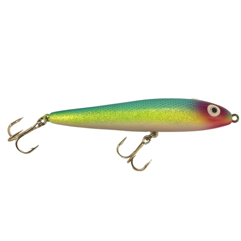 Rebel T20-572 0.75 in. Chartreuse Ayu Topwater Jumpin Minnow Fishing Lure