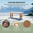 thumbnail image 6 of WestinTrends Ashore Outdoor HDPE 48" Modern Backless Patio Bench, Teak, 6 of 16