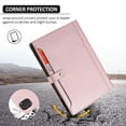thumbnail image 7 of TECH CIRCLE for iPad Pro 12.9 Case 2022 2021 2020 2018,iPad Air 13 Case with Pencil Holder and Pocket, Premium PU Leather Folio Flip Stand Cover Shockproof Protective Auto Sleep/Wake Wallet Case,Pink, 7 of 7