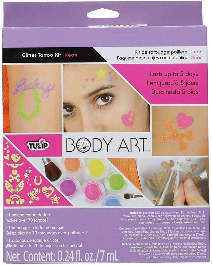 Tulip Body Art Glitter Kit, Neon NEW