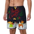 thumbnail image 2 of Gaeub Merry Christmas Elk Mens Swim Trunks Stretch Beach Shorts Quick Dry for Men Swim Shorts Swimwear with Pockets- XX-Large, 2 of 9