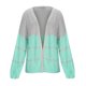 thumbnail image 5 of Puntoco mujeres Casual sólido tejido empalme colores contrastantes cárdigan manga larga suéteres tops Flash selecciones Puntoco Puntoco-5250, 5 of 8