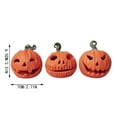 thumbnail image 3 of Suncoda Halloween Decorations, 3PCS Cute Halloween Pumpkin Head Candle Holder Festival Desktop Decoration Party Vibes Decoration for Home Party Holiday(Free Plush Spider), 3 of 7