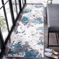 thumbnail image 4 of SAFAVIEH Cabana Janella Floral Indoor/Outdoor Runner Rug, Beige/Blue, 2'2" x 9', 4 of 12