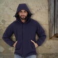 thumbnail image 3 of Chamarra para Hombre Impermeable con Gorro de Invierno para Senderismo Azul Oscuro, 3 of 9
