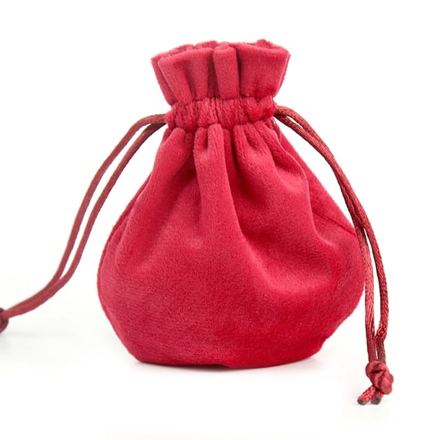 Bolsa de joyería de terciopelo con cordón a prueba de polvo, organizador de embalaje de regalo de cumpleaños de boda, bolsas pequeñas, Ropa, zapatos y accesorios Miscelánea Fondo rojo/cuadrado Sonducket AP017416-04