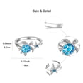 thumbnail image 3 of YYKihy Blue Turtle Ring Quality Opening Ring Women Ring For Personality, 3 of 7