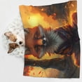 thumbnail image 3 of JUNZAN Waterproof Pet Blanket Dog Blankets, Sunset Maple Tree Fox Pattern Printing Super Soft Warm,Urine Proof Washable Pet Blanket, 3 of 5