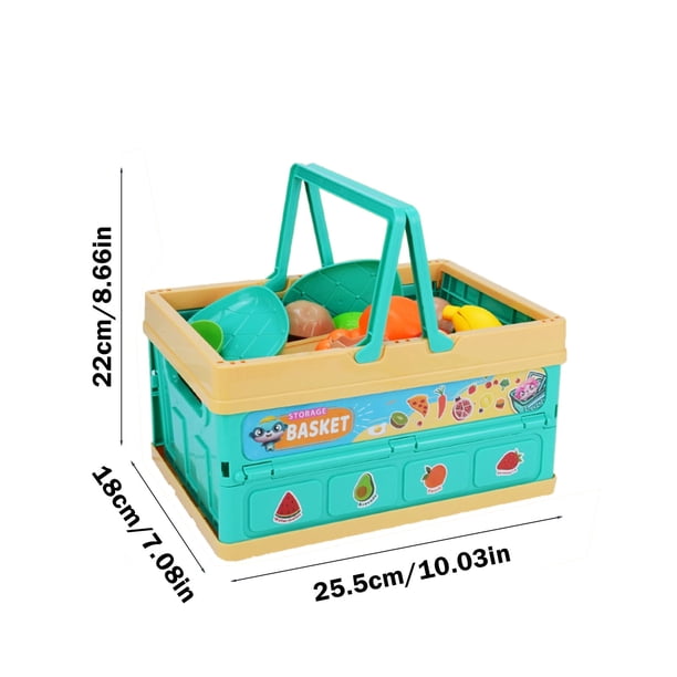 Accesorios de cocina de juguete Honeeladyy, juguetes de cocina de 43 piezas, juego de cocina para niños con ollas y sartenes, juego de simulación de comida, frutas, verduras, mariscos, juguetes y