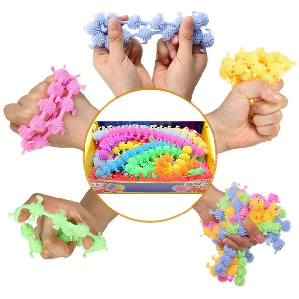 Fidget Toys for Kids Paquete de 8 juguetes sensoriales de cuerda elástica, alivia el estrés y la ansiedad para el hogar, la escuela y la oficina. (Color aleatorio) Ormromra WRMH-510