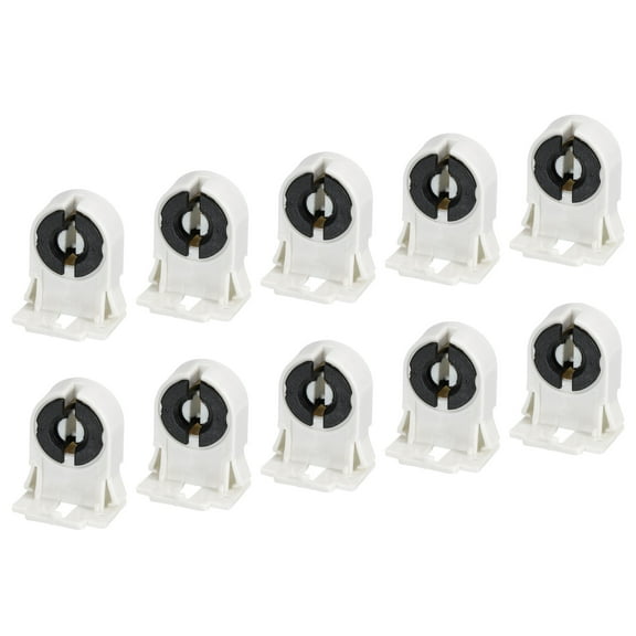 Uxcell T8 Lamp Holder Socket Non-Shunted Light Holder 37x30x24mm for LED Fluorescent Tube 10 Pcs