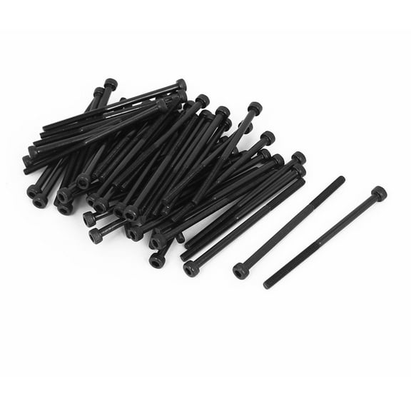 M3x55mm 12.9 Alloy Steel Hex Bolt Socket Head Cap Machine Screws Black 50Pcs