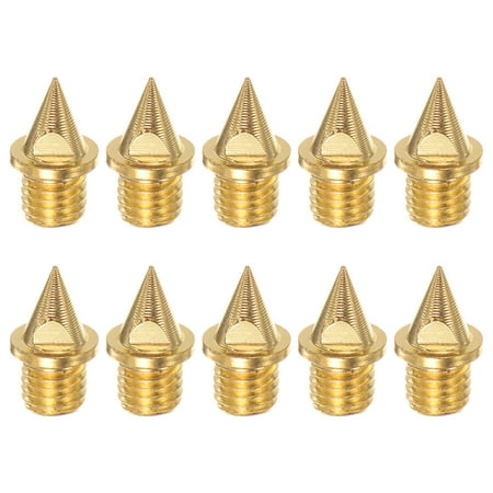 

Track Spikes 1/4 Inch Alloy Steel Lightweight for Track Shoes Golden 10 Pieces