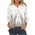 thumbnail image 1 of Blusa informal de manga larga con cuello en V y cuello alto a la moda para mujer Pompotops  FGAJ14080, 1 of 5