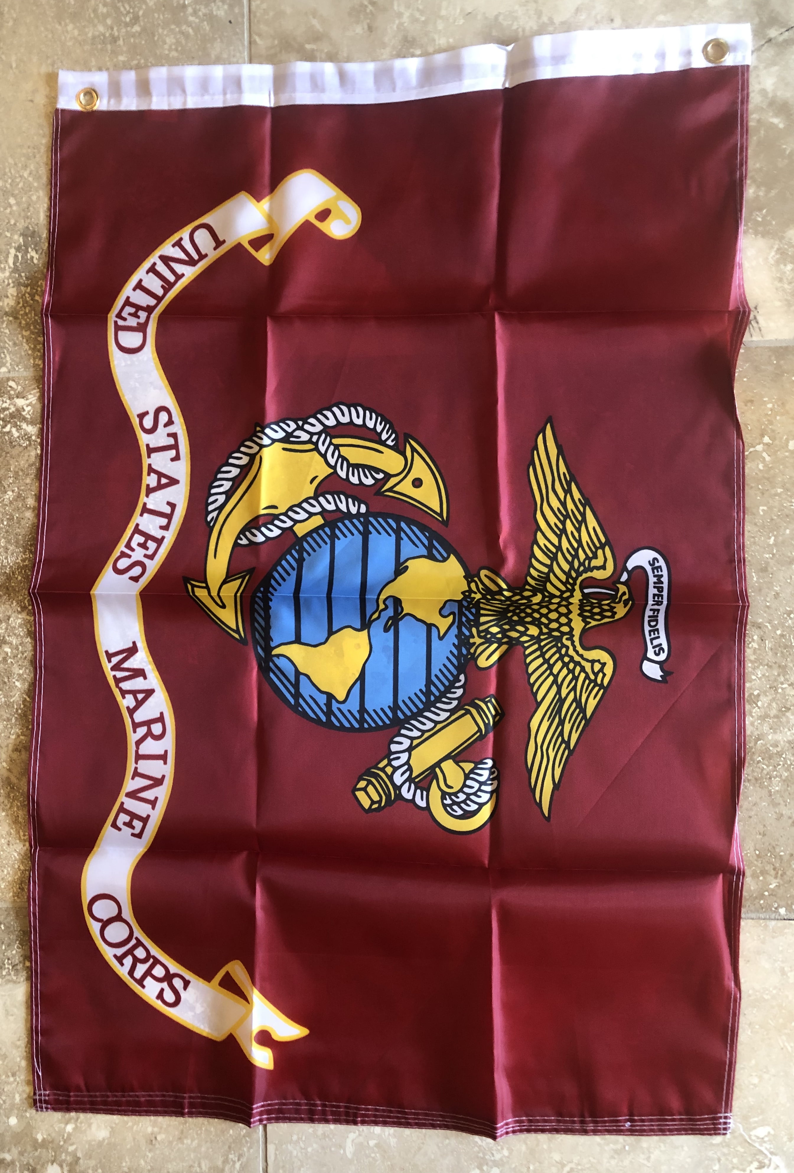 Marine Corps Military Flag 3' x 5' USMC Print Brass Grommets Indoor Outdoor U.S 