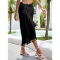 thumbnail image 5 of LELINTA Women Short Skirts Swimwear Ruffle Bandage Sarong Wrap Beach Cover Up Skirt Chiffon Bikini Beachwear Soild Color Cover-up, 5 of 5