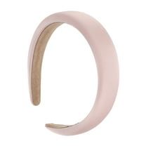 Unique Bargains 1 Pc Classic Elegant Satin Sponge Headband for Women for Girls 6.30"x5.91" Light Pink